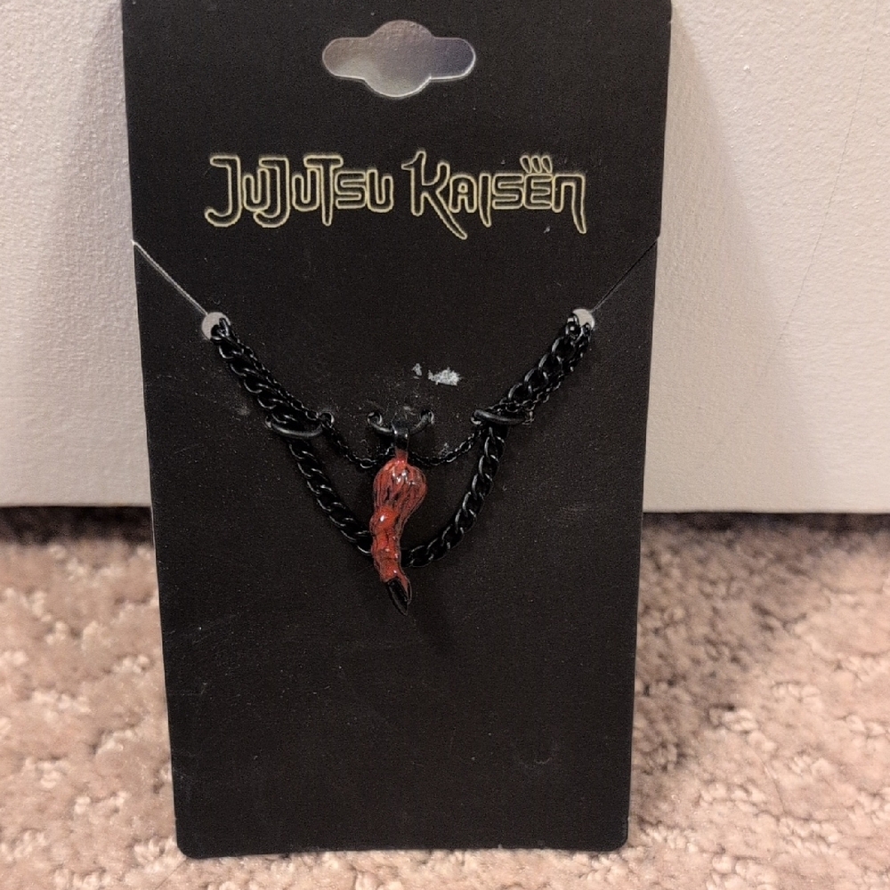 Jujutsu Kaisen Sukina Finger Black and Red Necklace NWT